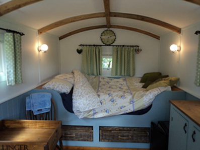 Shepherds hut interior